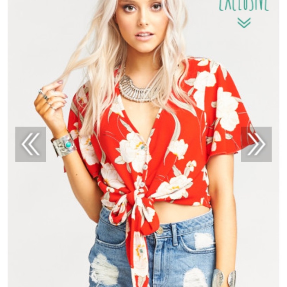 Show Me Your Mumu Tortuga Tie Top